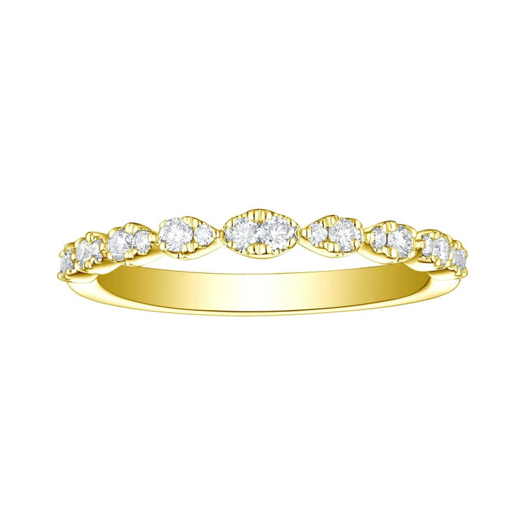 Lab Grown Diamond Pear Station Band - Céleste Created Diamonds- Diamond Cellar