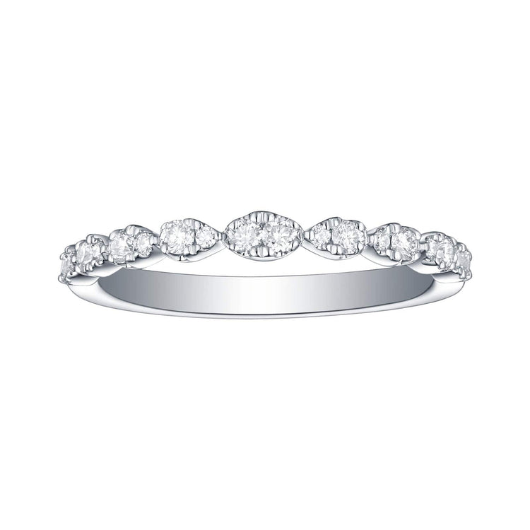 Lab Grown Diamond Pear Station Band - Céleste Created Diamonds- Diamond Cellar