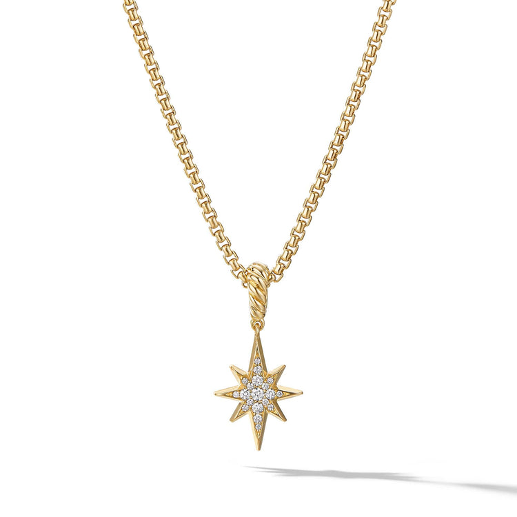 North Star Amulet in 18K Yellow Gold with Pave Diamonds - David Yurman- Diamond Cellar