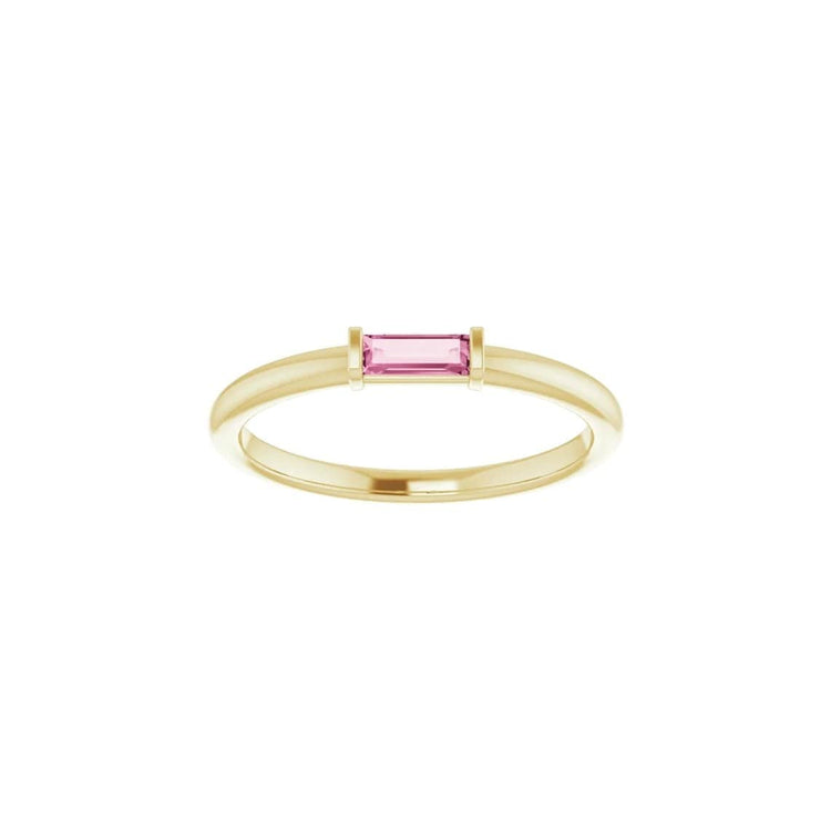 Pink Tourmaline Stackable Ring - Diamond Cellar- Diamond Cellar