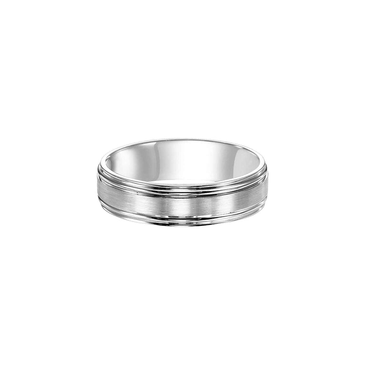 Polished Double Step Edge 6mm Band - Frederick Goldman- Diamond Cellar
