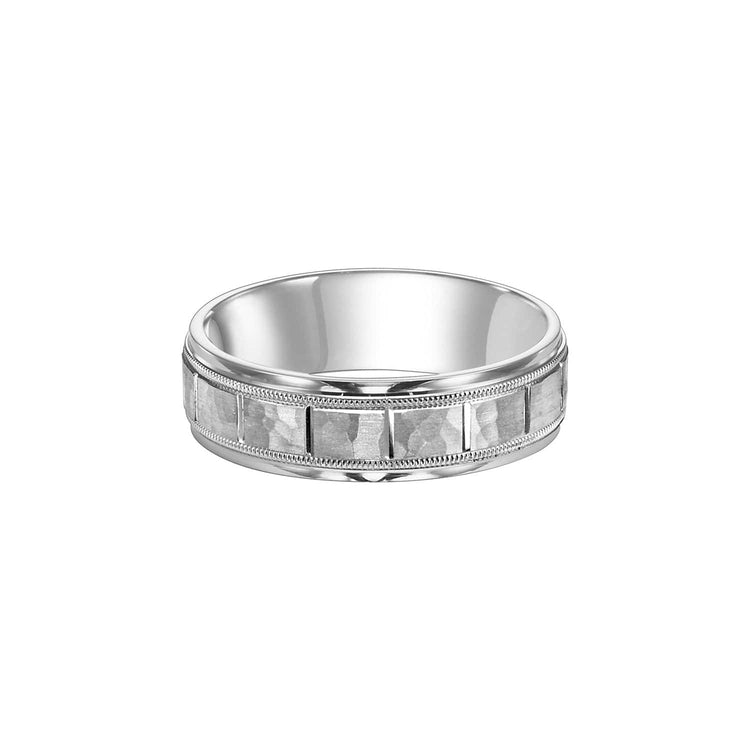 Satin Hammer Finish 6.5mm Band - Frederick Goldman- Diamond Cellar