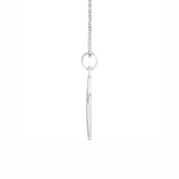 Small Cross Pendant in White Gold - Diamond Cellar- Diamond Cellar