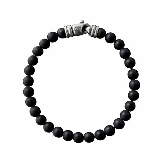 Spiritual Bead Bracelet in Matte Black Onyx - David Yurman- Diamond Cellar