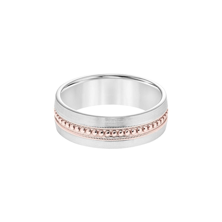 Super Milgrain Two-Tone 7mm Band - Frederick Goldman- Diamond Cellar