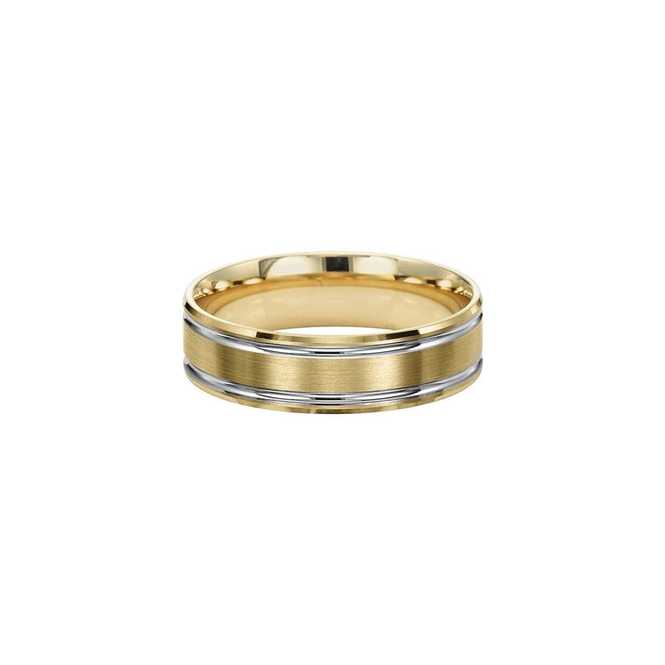 Two-Tone 6mm Comfort Fit Band - Frederick Goldman- Diamond Cellar
