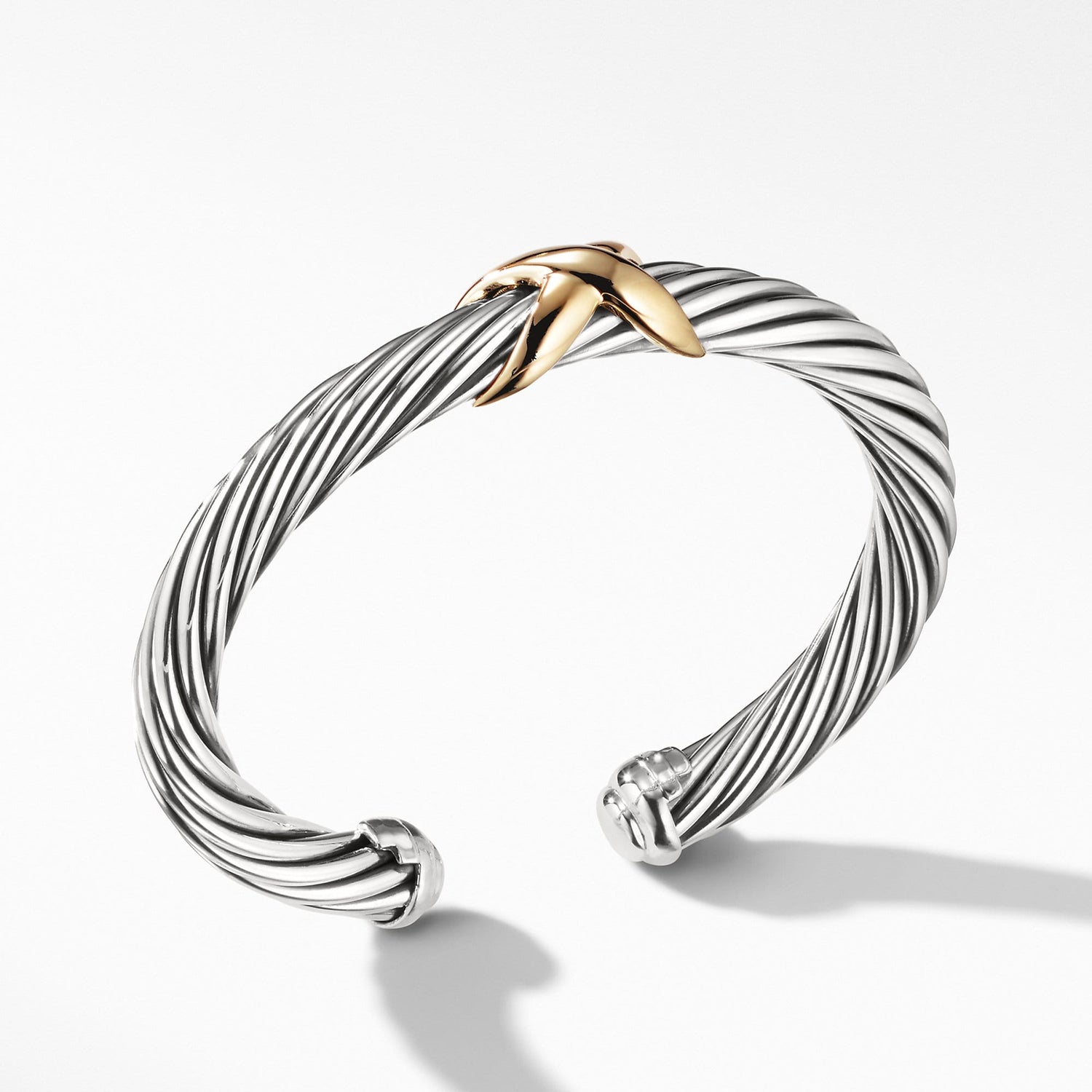 X Bracelet with Gold - David Yurman- Diamond Cellar