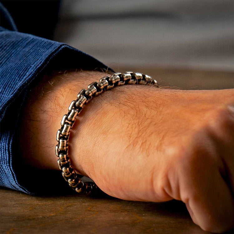 YDRA Box Chain Bracelet LG - William Henry- Diamond Cellar