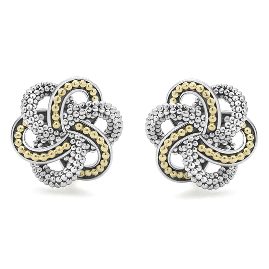 Two-Tone Love Knot Earrings