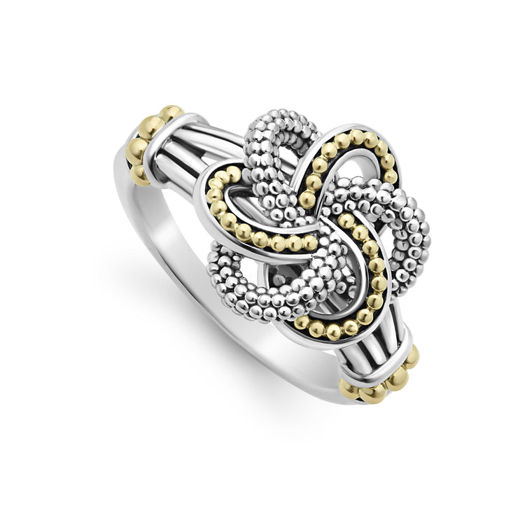 Two-Tone Love Knot Ring (Size 7)