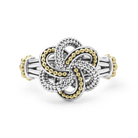 Two-Tone Love Knot Ring (Size 7)