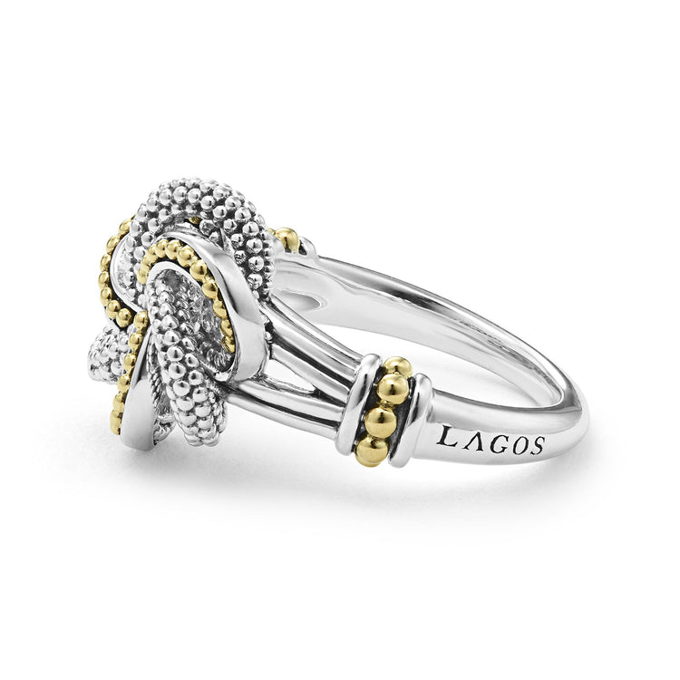 Two-Tone Love Knot Ring (Size 6)