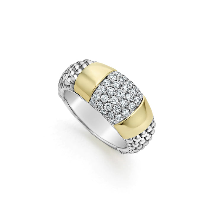 Gold Station Diamond Ring (Size 7)