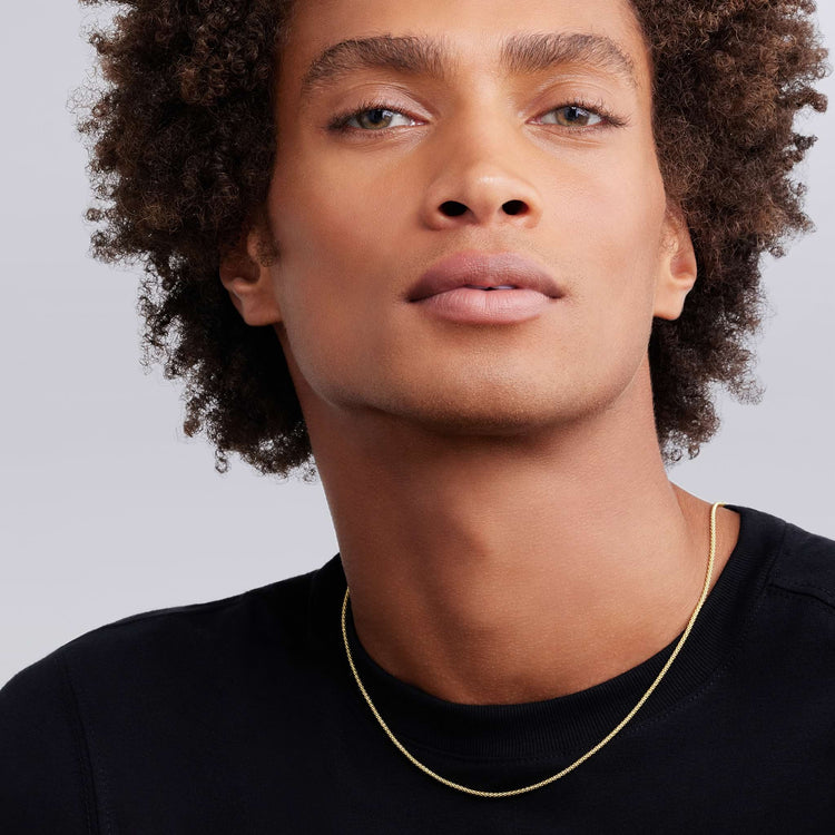 18K Gold Caviar Chain Necklace | 2mm