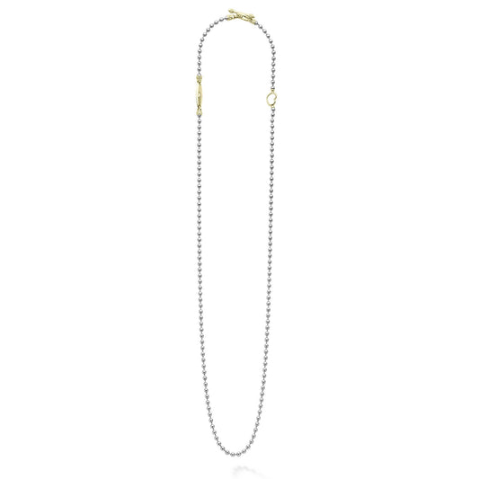 Two-Tone Beaded Toggle Necklace