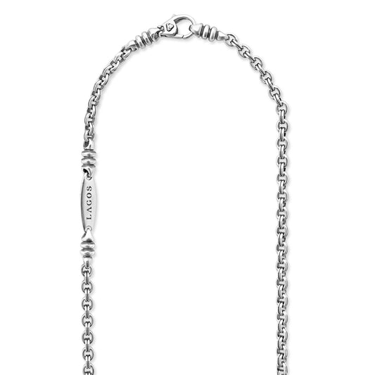 STSLVR 22" ANTHEM 4MM DBL LINK CHAIN NECKLACE