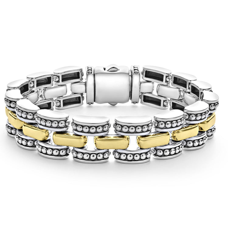 Gold Caviar Link Bracelet (Size M)