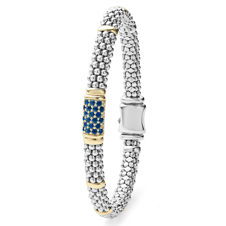 Blue Sapphire Caviar Bracelet | 6mm (Size M)