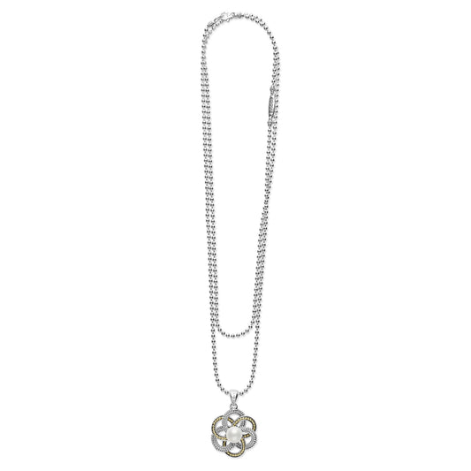 Pearl Love Knot Pendant Necklace