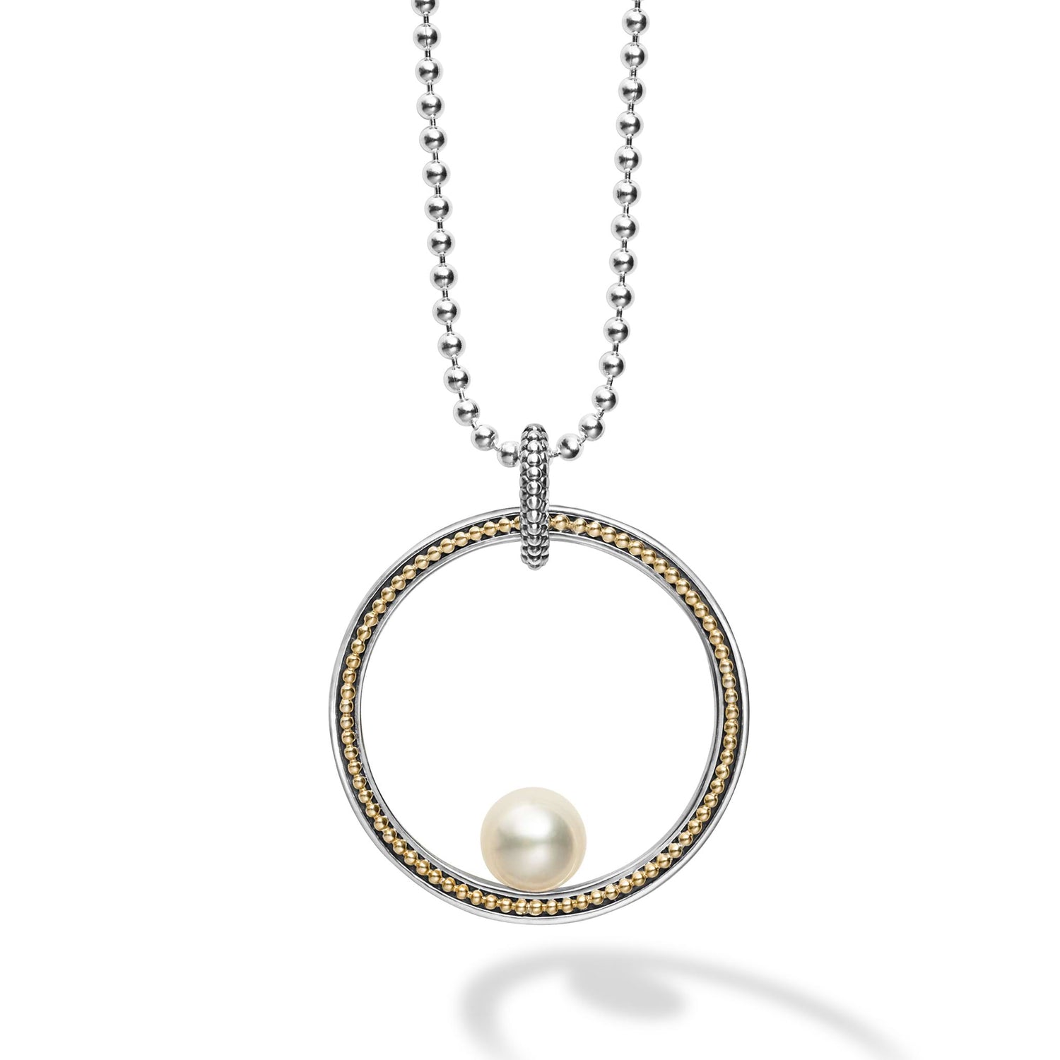 Lagos Sterling Silver Caviar Ball Pendant Necklace, 34