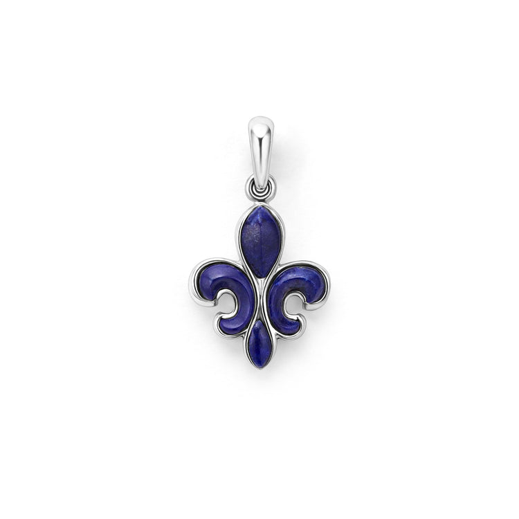 Lapis Fleur De Lis Amulet