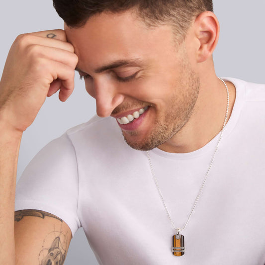 Tiger Eye Tag Amulet