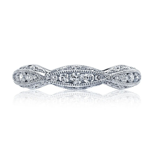Classic Crescent Band with Diamonds