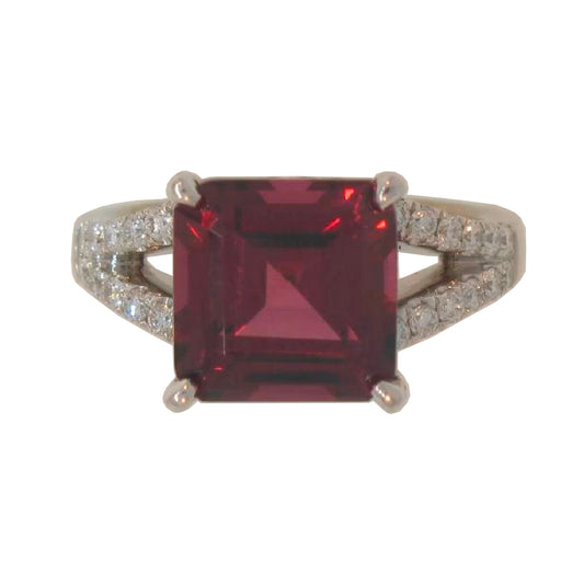 Garnet & Diamond Pastel Ring