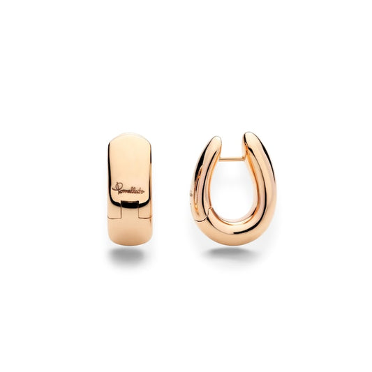 18k Rose Gold Huggie Earrings