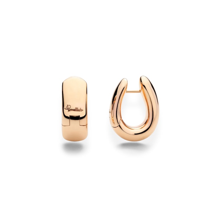 18k Rose Gold Huggie Earrings