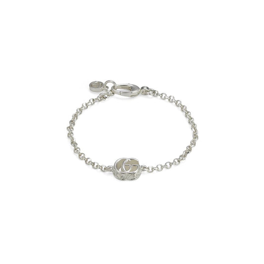 Sterling Silver GG Marmont Logo Bracelet
