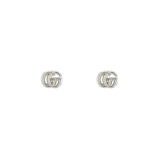 Sterling Silver GG Marmont Stud Earrings