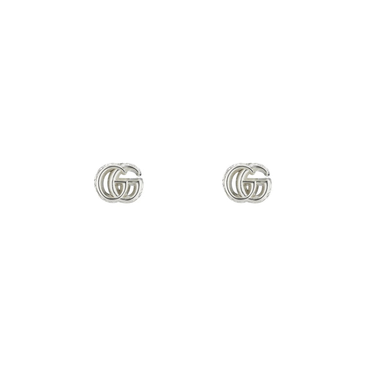 Sterling Silver GG Marmont Stud Earrings