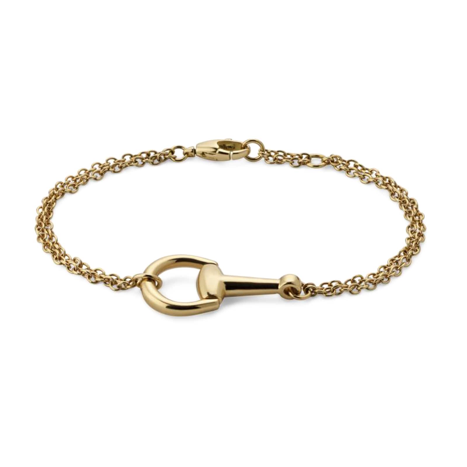 18k Yellow Gold 7'' Horsebit Link Bracelet by GUCCI | Diamond Cellar