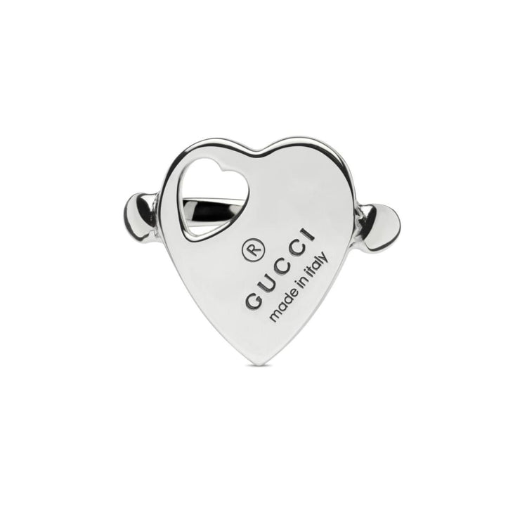 Sterling Silver Trademark Heart Motif Ring