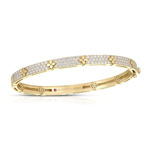 18k White Gold Diamond Love in Verona Bangle