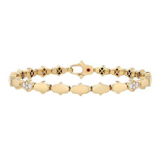 18KYG/WG 7" 0.41CT GHSI COBRA SINGLE ROW BRACELET