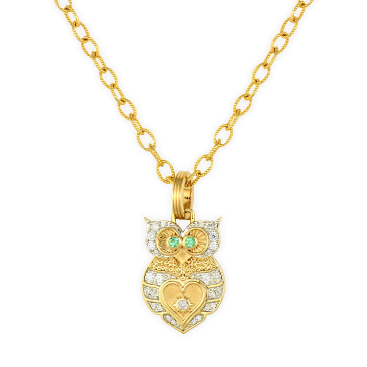 Double Sided Love Owl Pendant