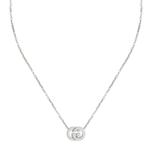 Sterling Silver Interlocking GG Necklace