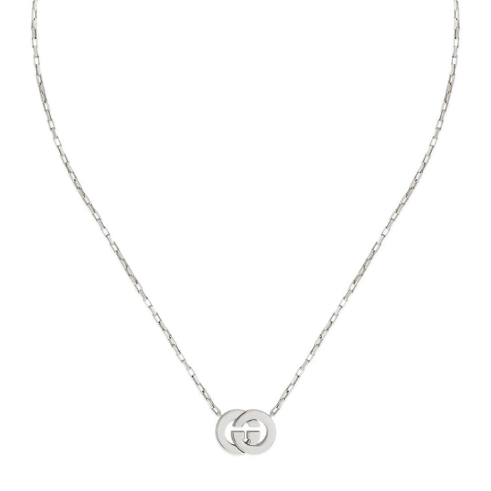 Sterling Silver Interlocking GG Necklace