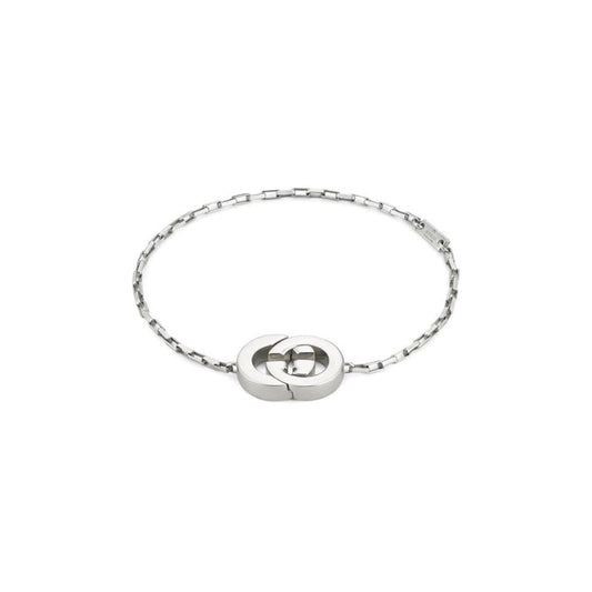 Sterling Silver Interlocking GG Bracelet