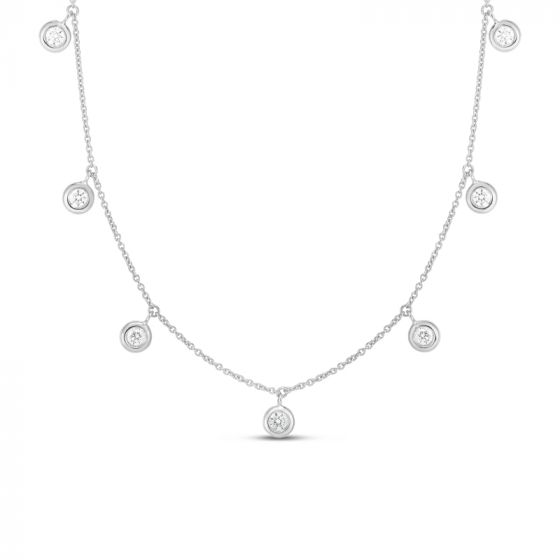 Diamond Drop Station Necklace