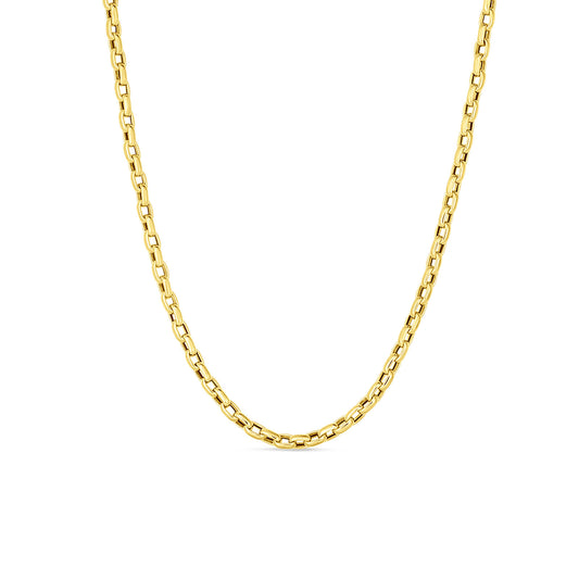 Fine Gauge Square Link Necklace (17 inches)