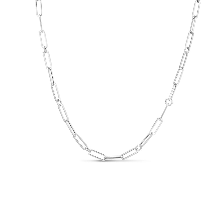 Fine Link Paper-Clip Chain Necklace
