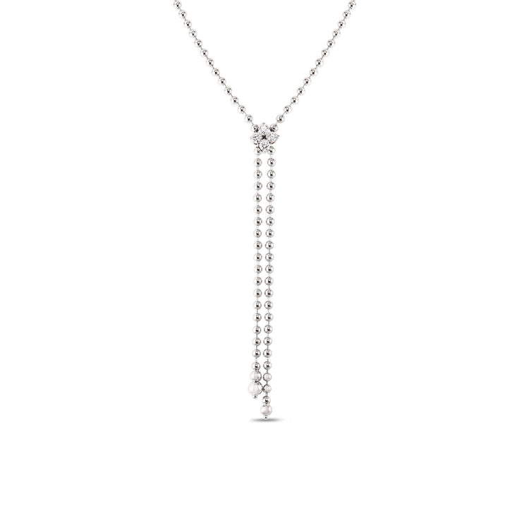 Love in Verona Diamond Flower Zipper Necklace