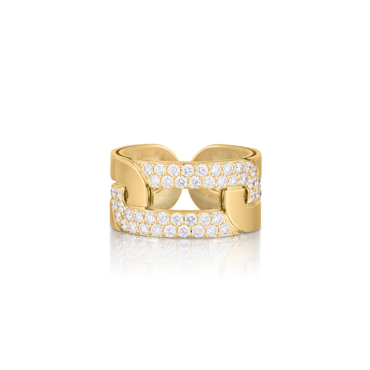Navarra Wide Ring with Diamonds