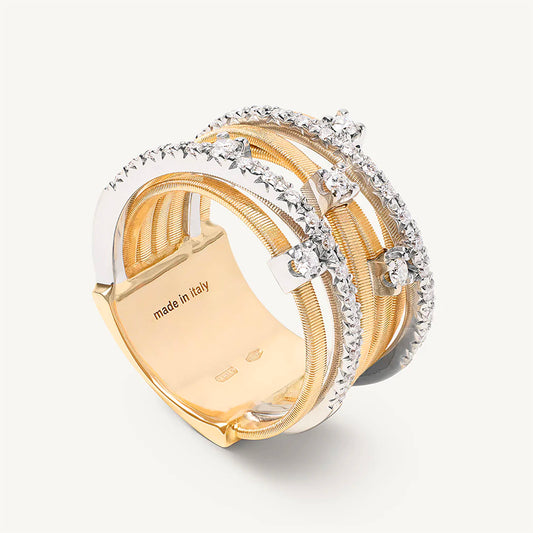 7-Strand Ring with Diamonds