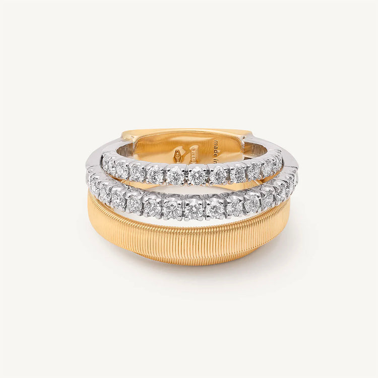 4-Strand Coil Ring with Diamonds