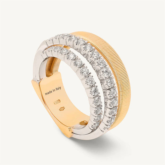 4-Strand Coil Ring with Diamonds