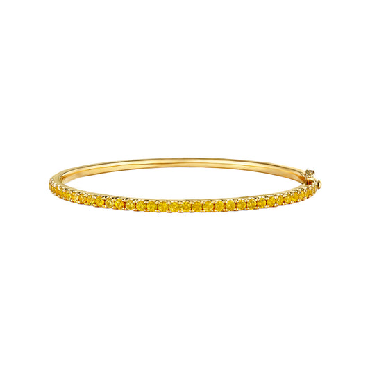 Stackable Bangle with Yellow Sapphires